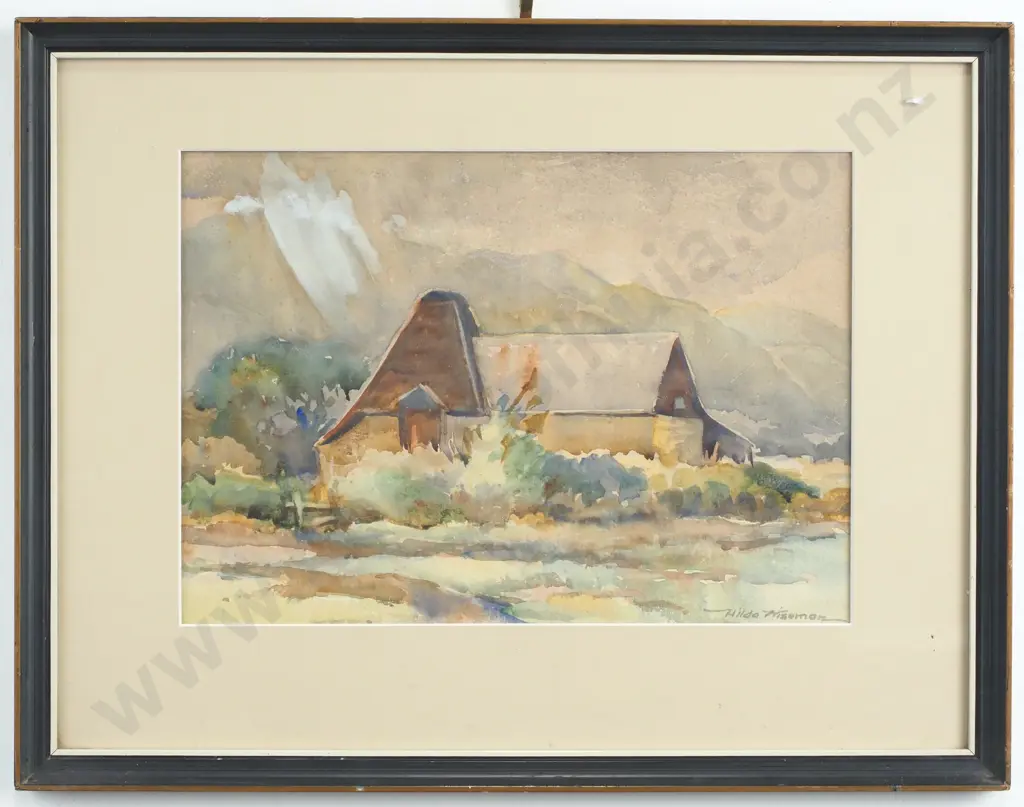 Hilda Wiseman - 'Oast House, Nelson', Watercolour Image 1++