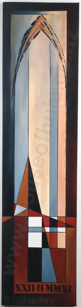 Diana Gillanders - 'Abstract Christchurch Cathedral Earthquake Work', Acrylic on Canvas Image 1++