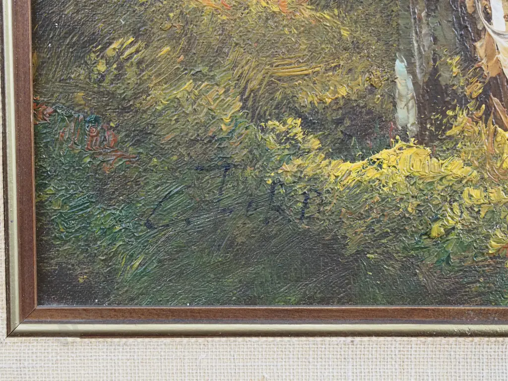 G Ford - Rustic Landscape w Cabin, Oil Image 1++