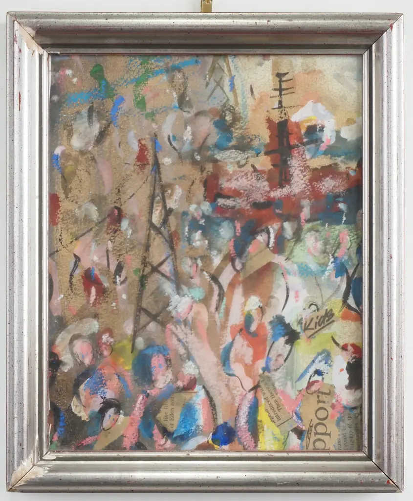 Sally Eden - Expressions11,  Mixed Media w Collage Image 1++