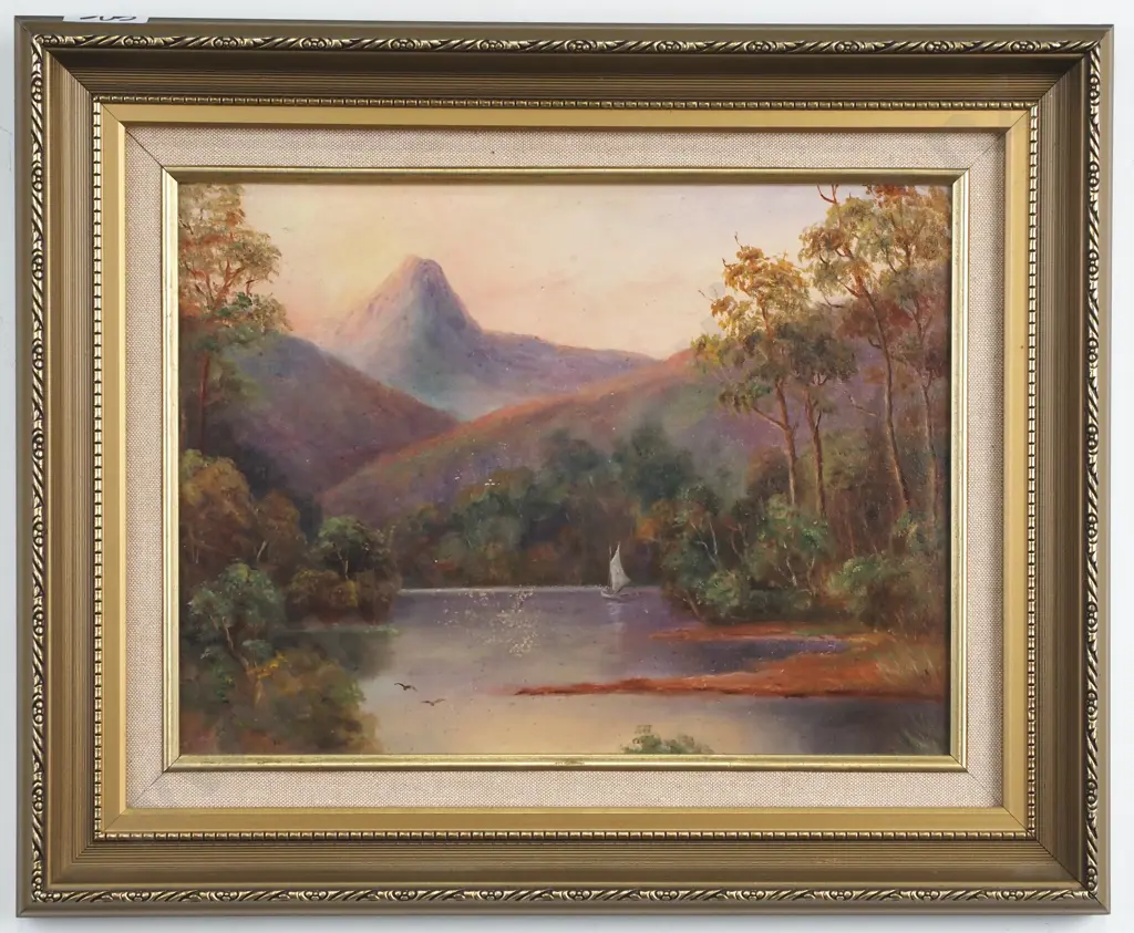 'The Esk River, Tasmania', Oil on Board Image 1++