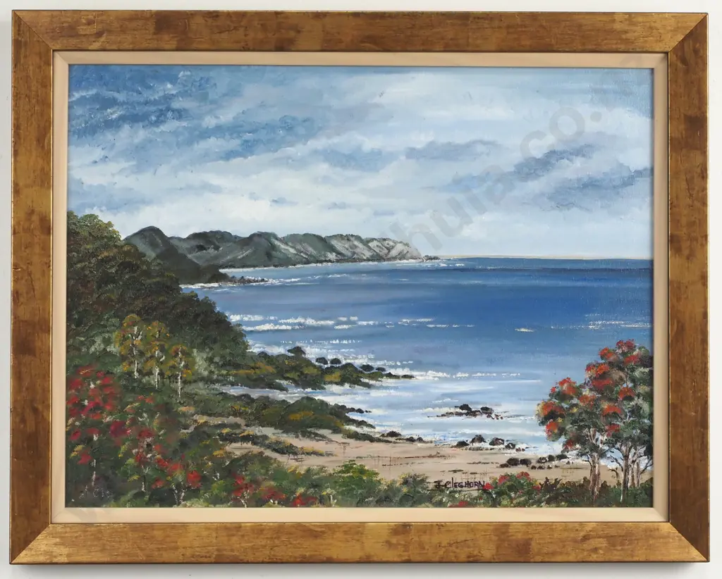 Judith Cleghorn - 'Chalky Inlet, Westland, Fiordland'', Oil on Canvas Board. Image 1++
