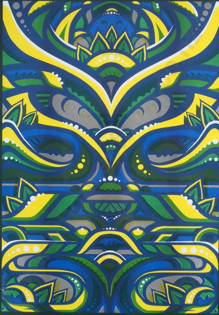 Sean Duffell - 'Te Waiharakeke', Risograph Ltd Edition Print 15/20 Image 1++