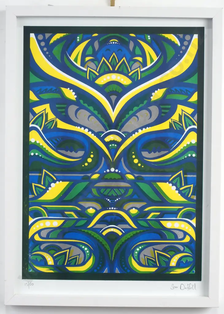 Sean Duffell - 'Te Waiharakeke', Risograph Ltd Edition Print 15/20 Image 1++