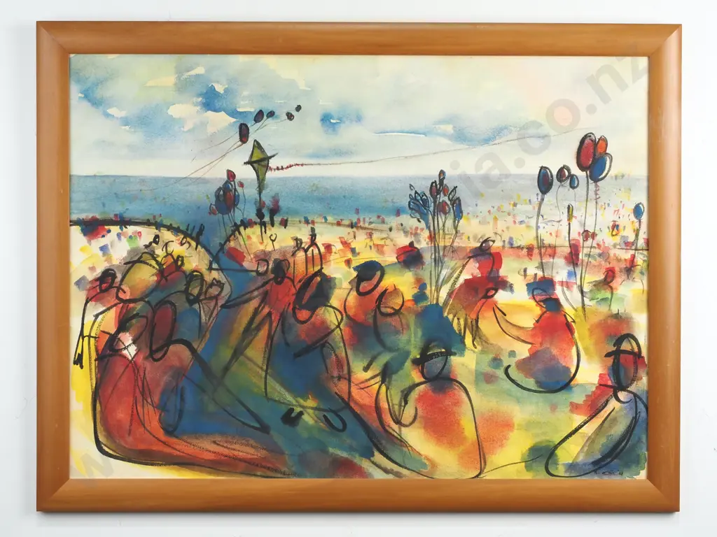 Sally Eden - 'Seaside Fair', Watercolour & Varnish Image 1++