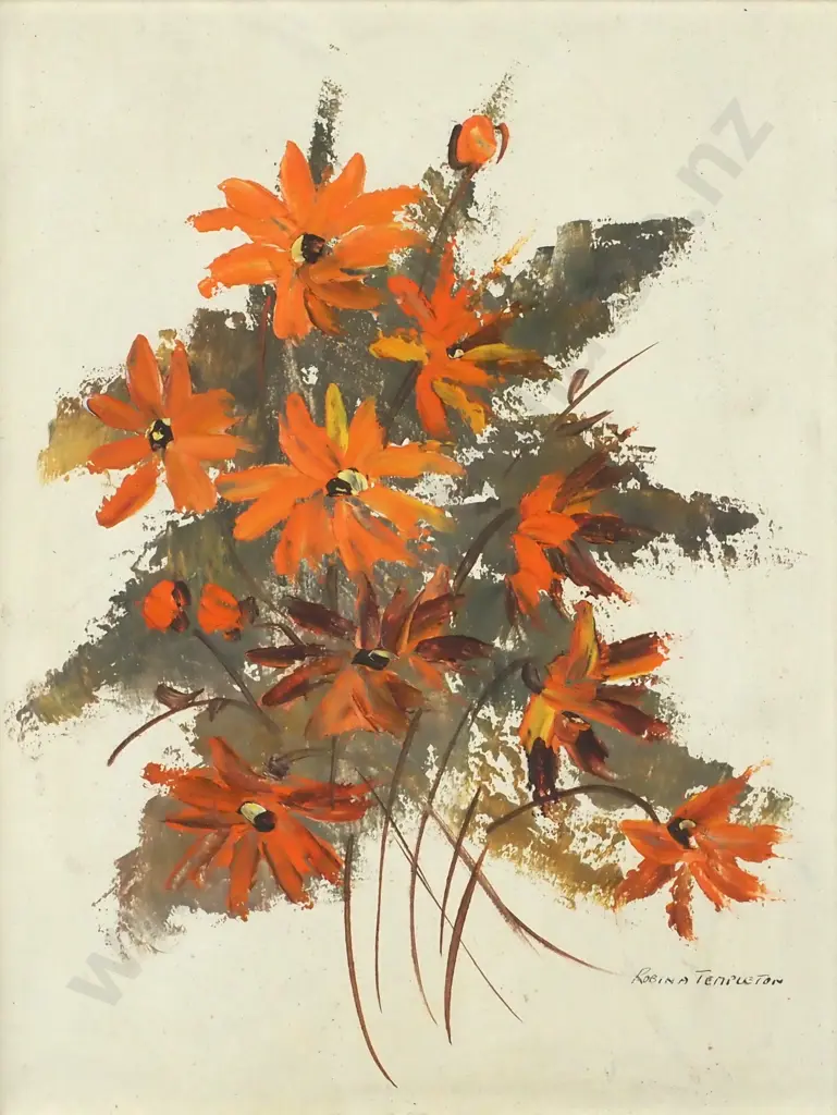 Robina Templeton - An Orange Posy, Oil Image 1++