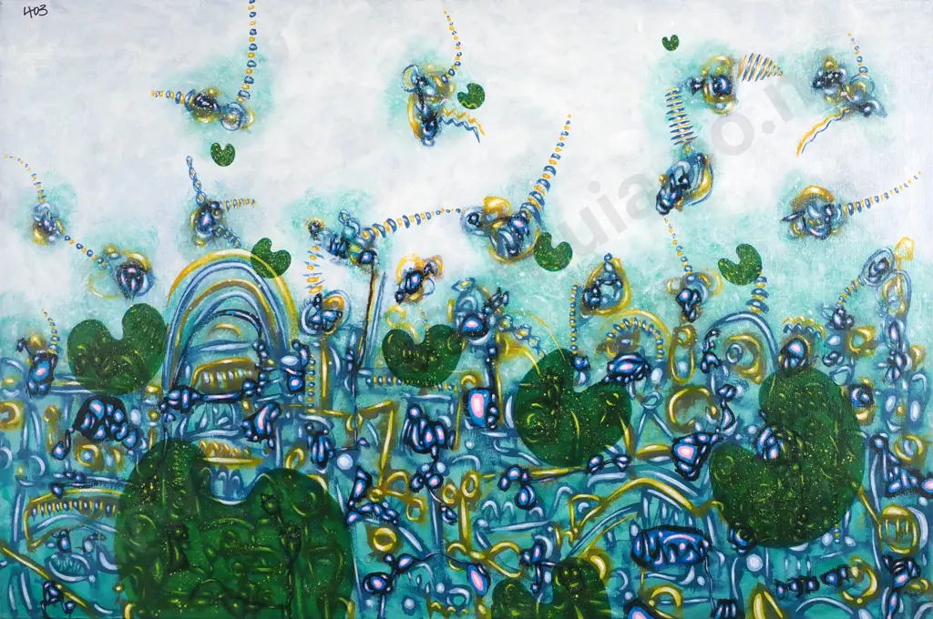 Keith Morant : 'Kiwi Kenetics III' Acrylic On Stretched Canvas Image 1++