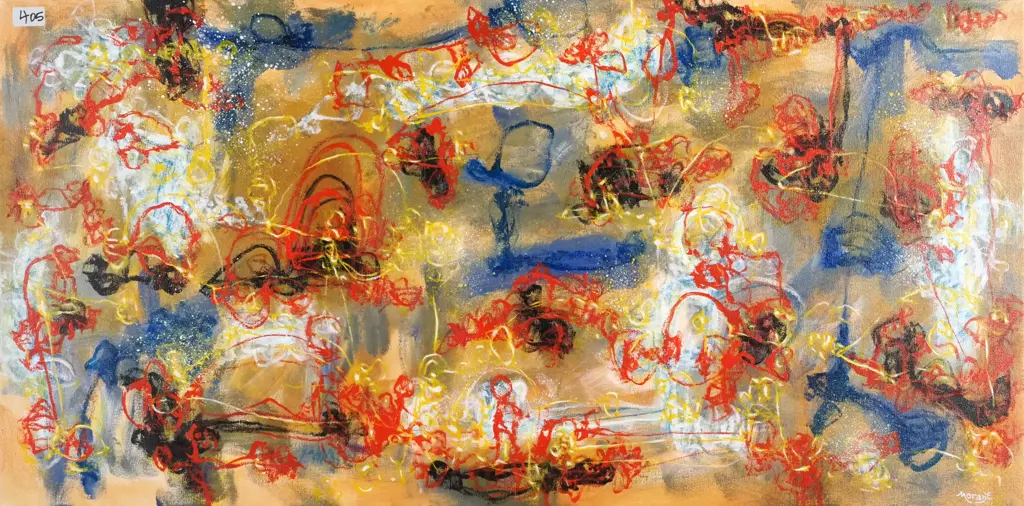 Keith Morant : 'Synaptic Song' Acrylic On Stretched Canvas Image 1++