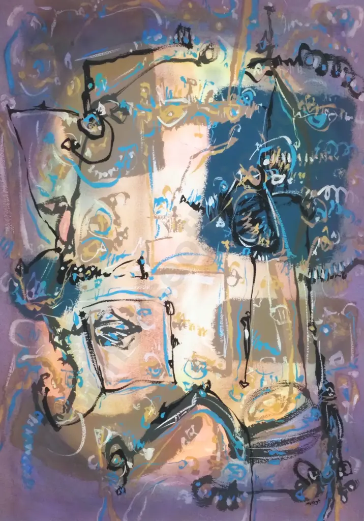 Keith Morant : 'Aurora' Acrylic And Watercolour On Paper Image 1++
