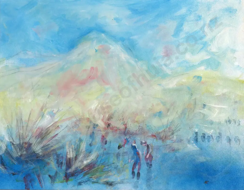 Sally Eden - Winter Scape, Mixed Media Image 1++