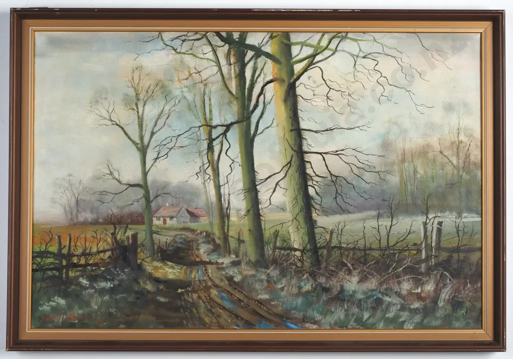 Stanley Dallimore - 'Farm Front Gate Sentinels', Oil on Canvas Image 1++