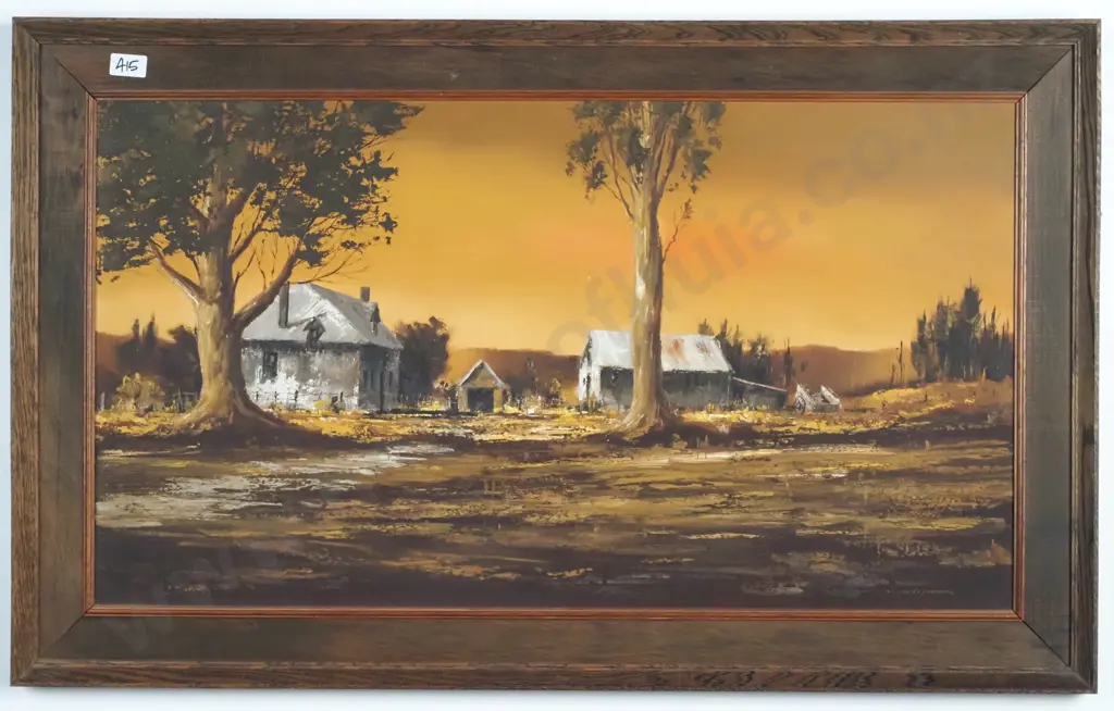 Allan Crombie - 'Deserted Farm - Central Otago' Oil on Board Image 1++