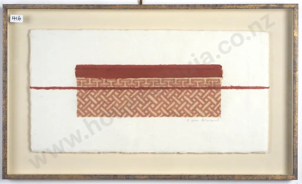 Handmade Paper & Mixed Media Artwork - Signed Lower Right. Image 1++