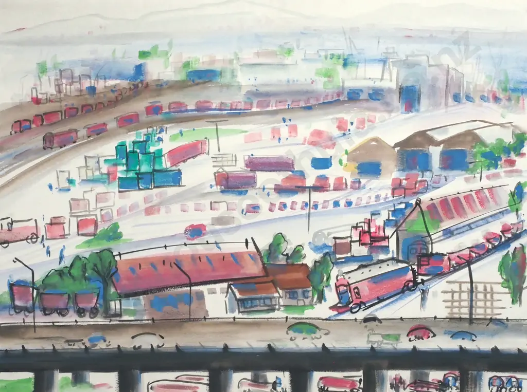 Sally Eden - Urban Industrial Landscape, Watercolour Image 1++