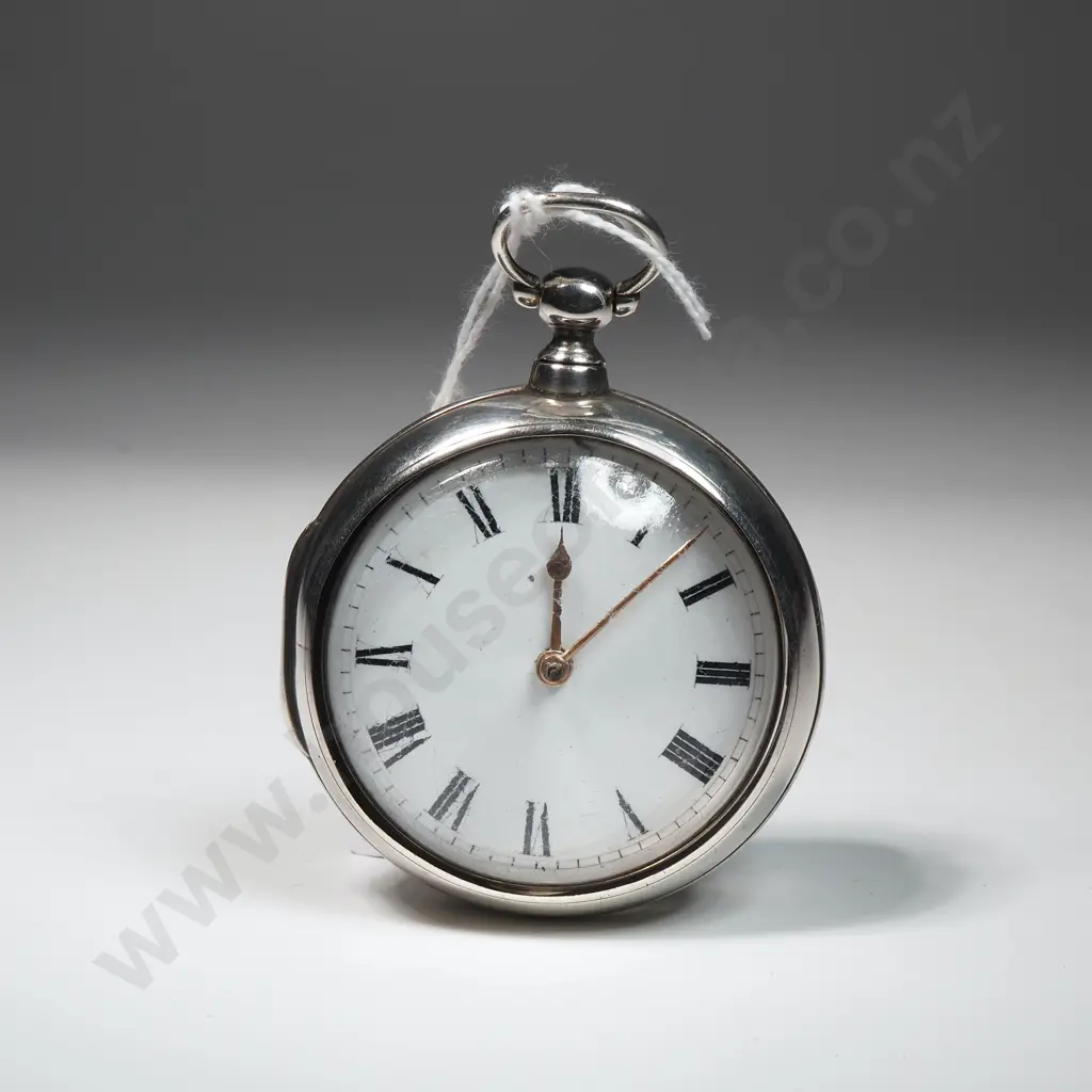 1821 Hallmarked Sterling Silver Pair Case Pocket Watch Image 1++