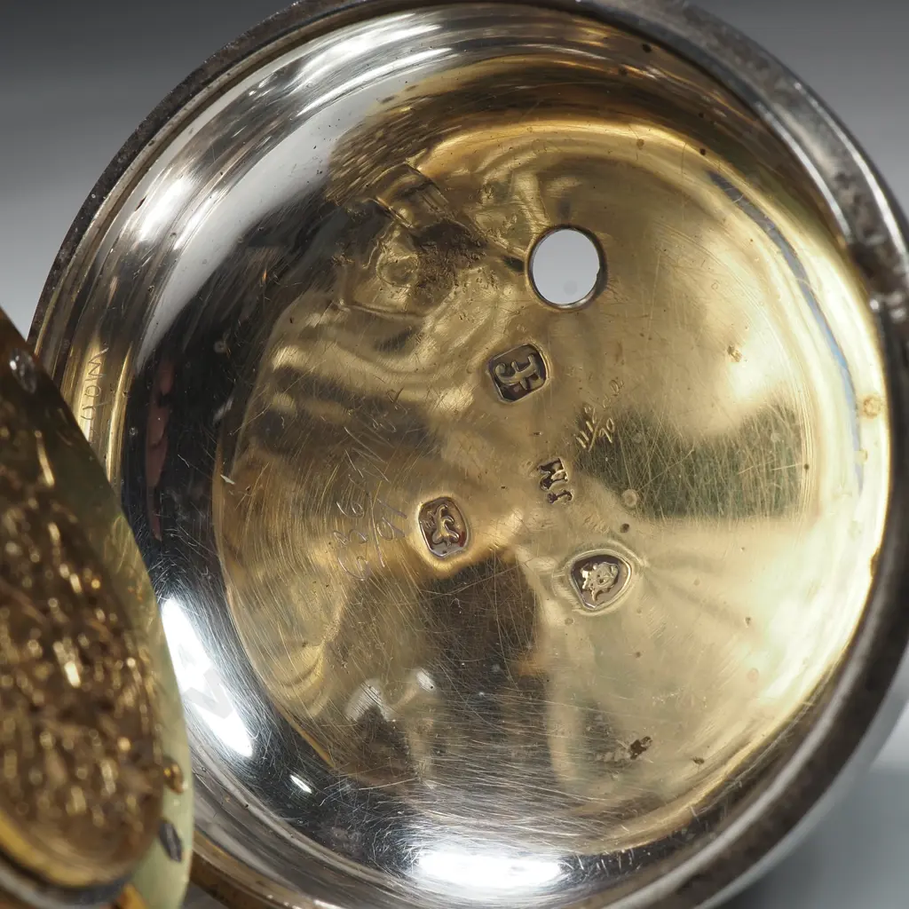 1821 Hallmarked Sterling Silver Pair Case Pocket Watch Image 1++