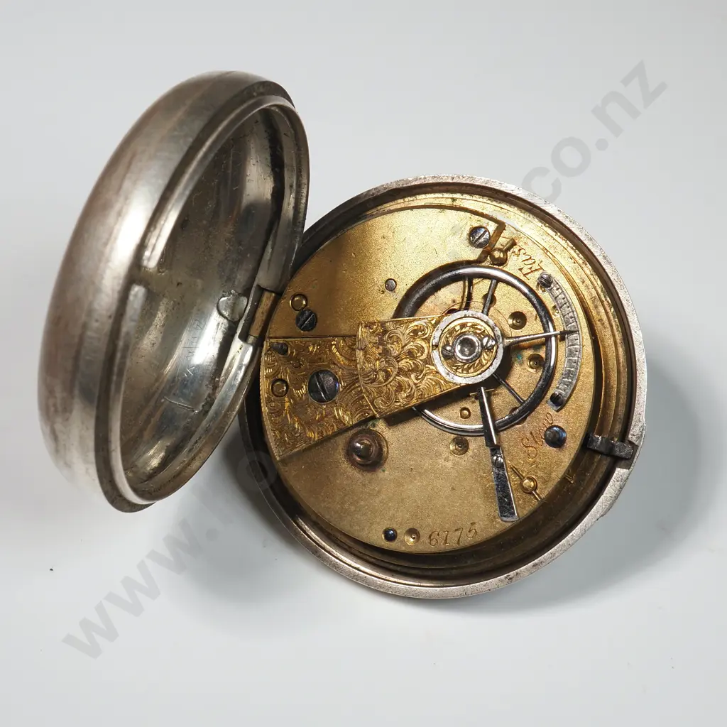 1858 London Sterling Silver Pair Case Pocket Watch A/F Image 1++