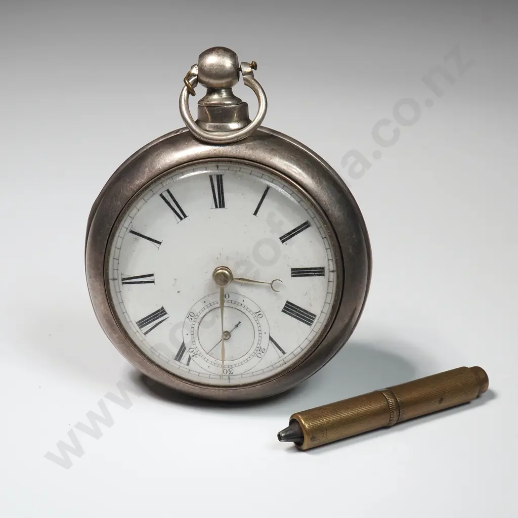 1858 London Sterling Silver Pair Case Pocket Watch A/F Image 1++