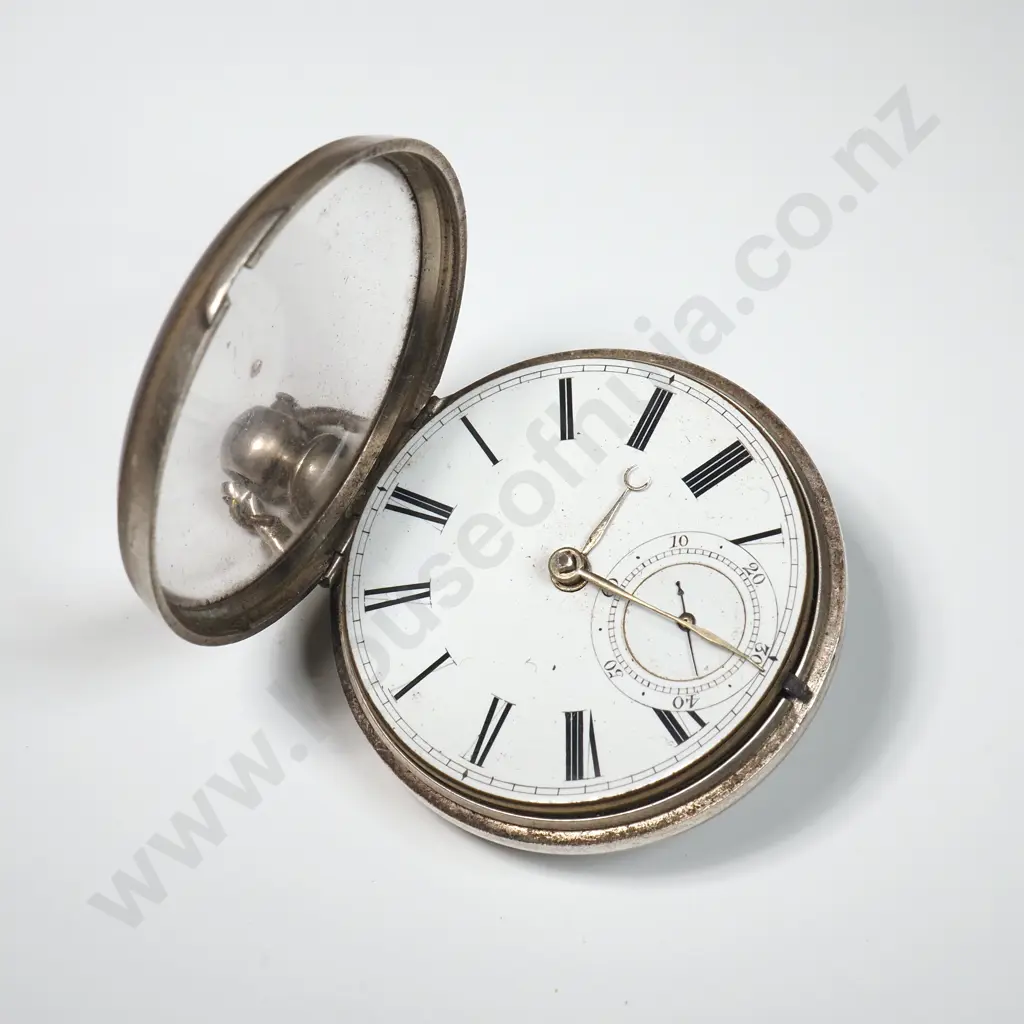 1858 London Sterling Silver Pair Case Pocket Watch A/F Image 1++
