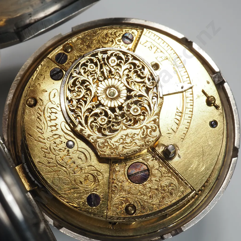 1818 Sterling Silver Verge pocket Watch by J Abrahams Canterbury Image 1++