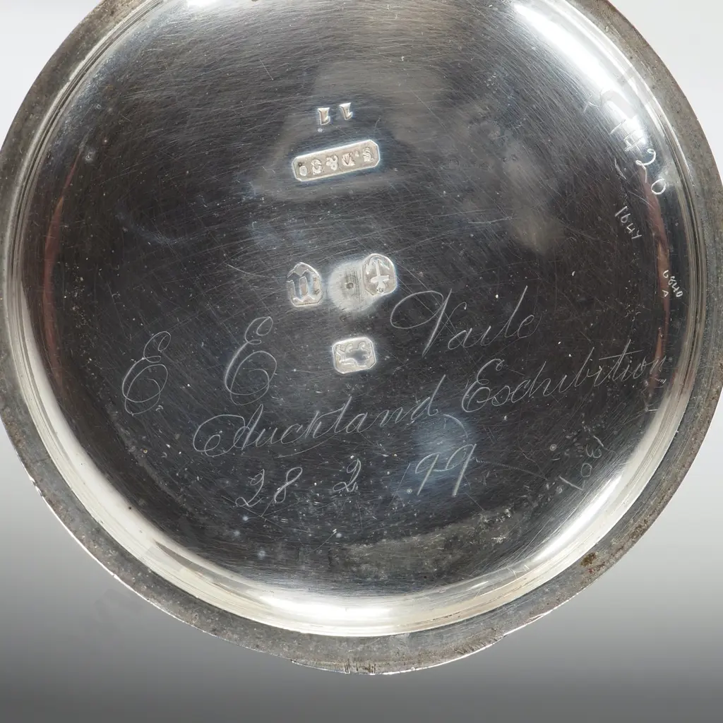 Sterling Silver English Fusee Lever Pocket Watch, Retailed by Stewart Dawson, Liverpool Image 1++