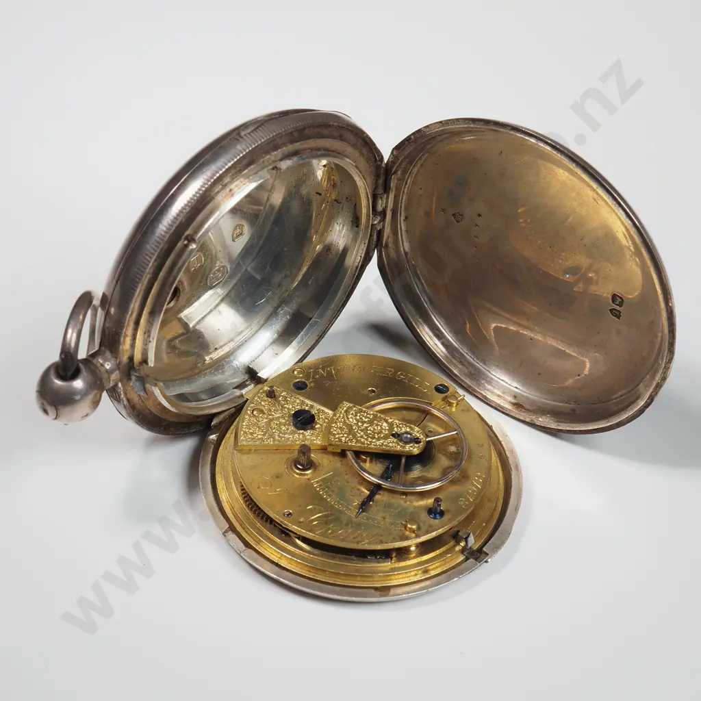 Sterling Silver English Fusee Lever Open Face  Pocket Watch. Image 1++