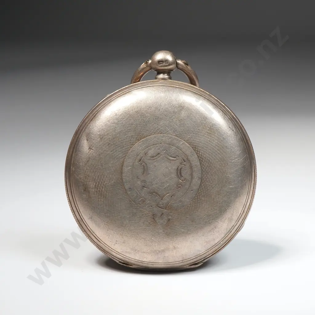 Sterling Silver Hunter Pocket Watch Image 1++