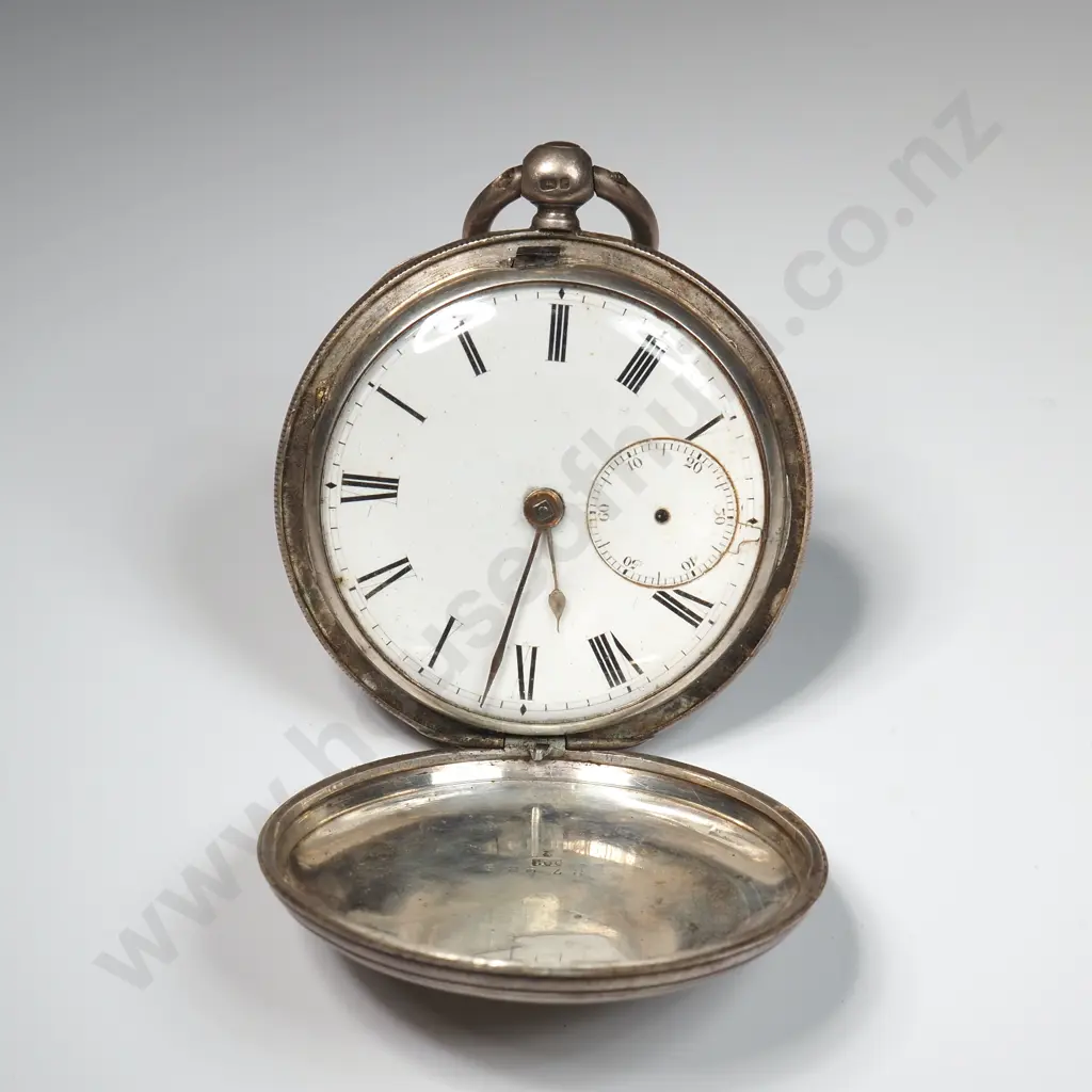 Sterling Silver Hunter Pocket Watch Image 1++