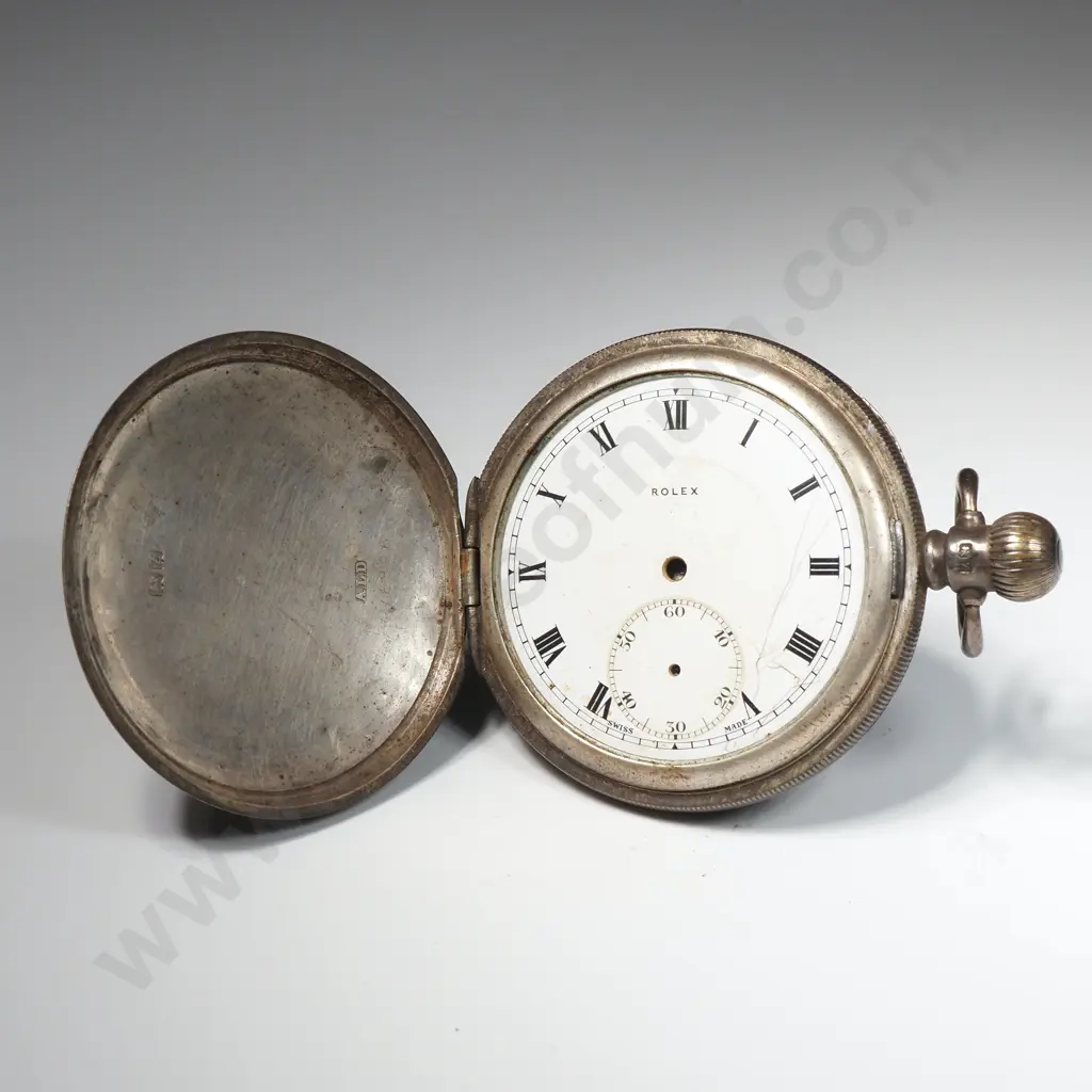 Sterling Silver Rolex Pocket Watch Image 1++