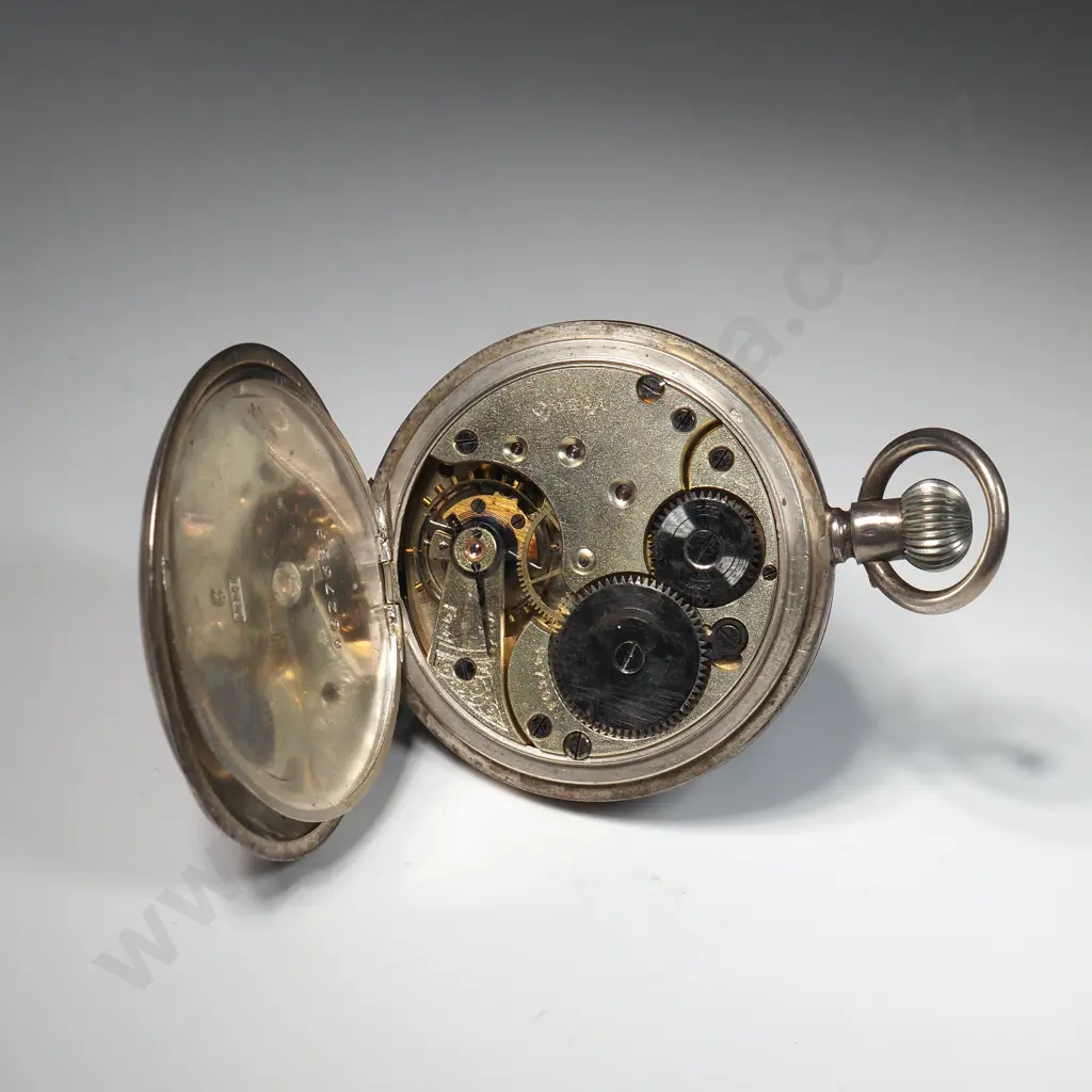 Sterling Silver Omega Pocket Watch. Weight 116.6 grams  Image 1++
