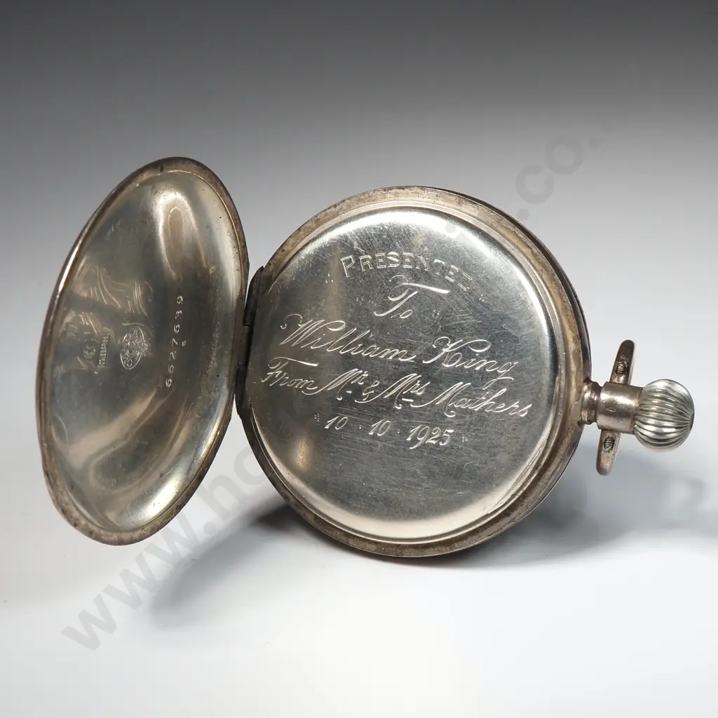 Sterling Silver Omega Pocket Watch. Weight 116.6 grams  Image 1++