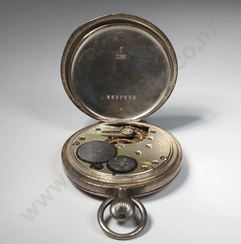 Sterling Silver Omega Pocket Watch. Weight 116.6 grams  Image 1++