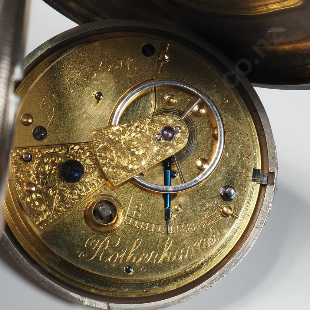 Substantial Sterling Silver Rotherhams Full Hunter Pocket Watch - Hallmarked London 1879 Image 1++