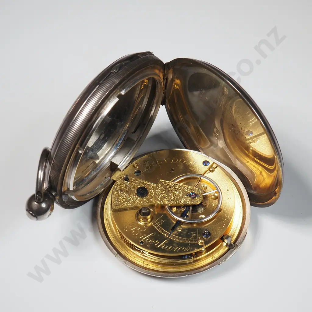 Substantial Sterling Silver Rotherhams Full Hunter Pocket Watch - Hallmarked London 1879 Image 1++
