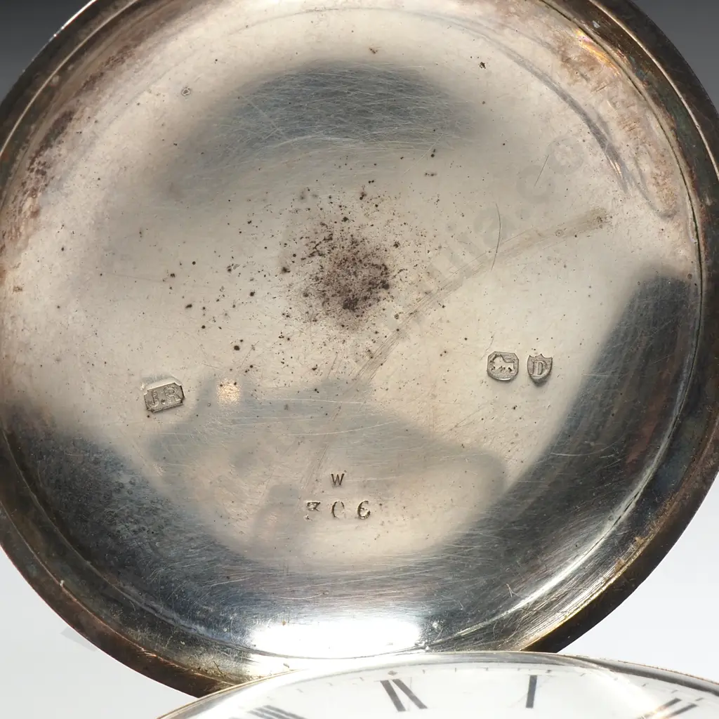Substantial Sterling Silver Rotherhams Full Hunter Pocket Watch - Hallmarked London 1879 Image 1++