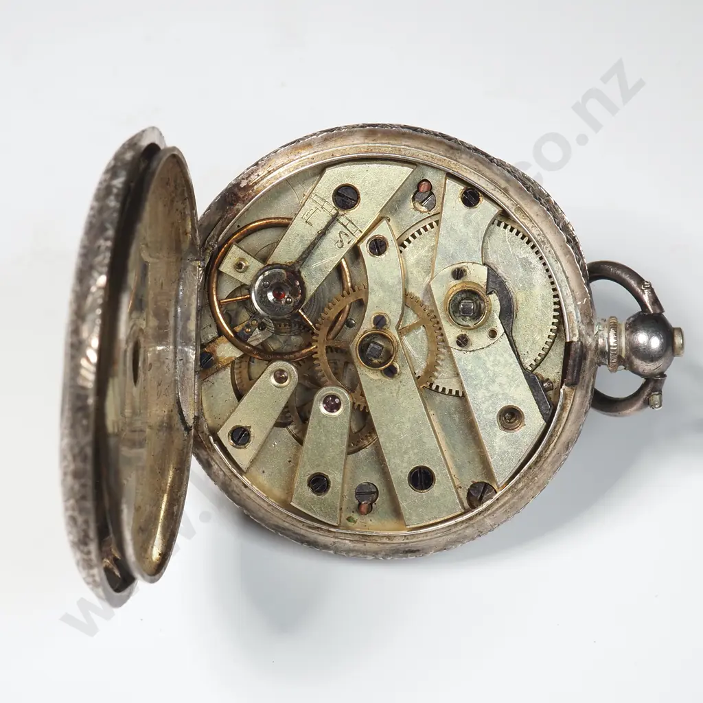 Antique Sterling Silver Ladies Pocket Watch Image 1++