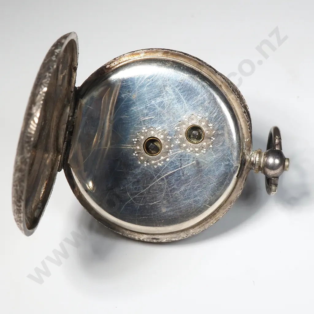 Antique Sterling Silver Ladies Pocket Watch Image 1++