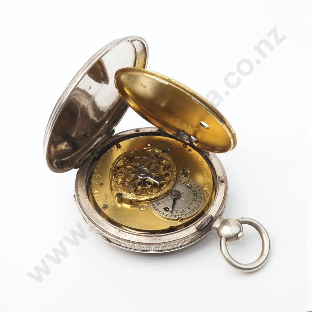 Unusually Thin Swiss Verge Pocket Watch in Silver A/F Image 1++