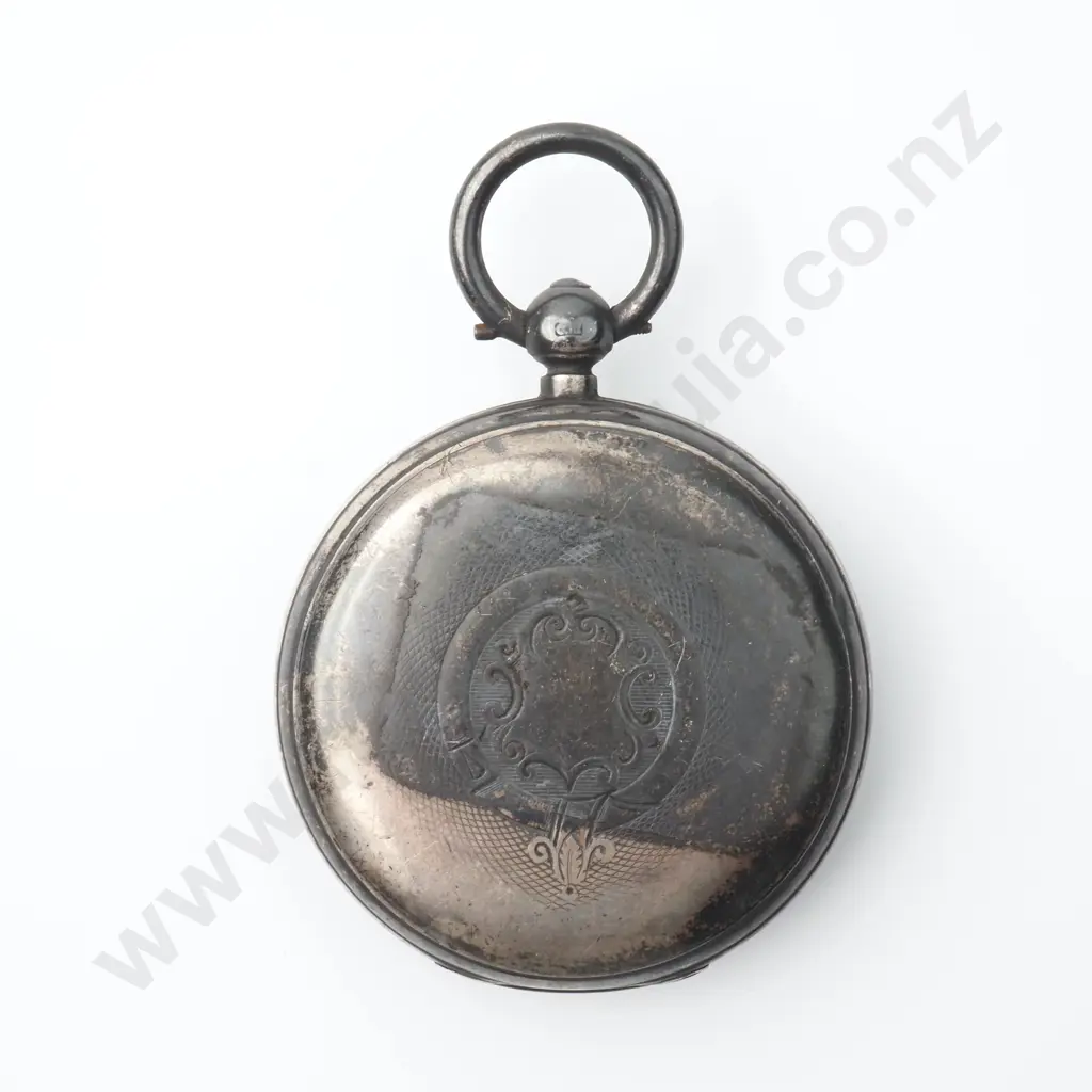Sterling Silver Half Hunter Pocket Watch Image 1++