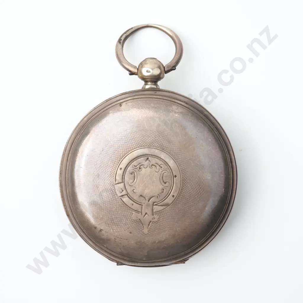 Sterling Silver Open Face Pocket Watch Image 1++