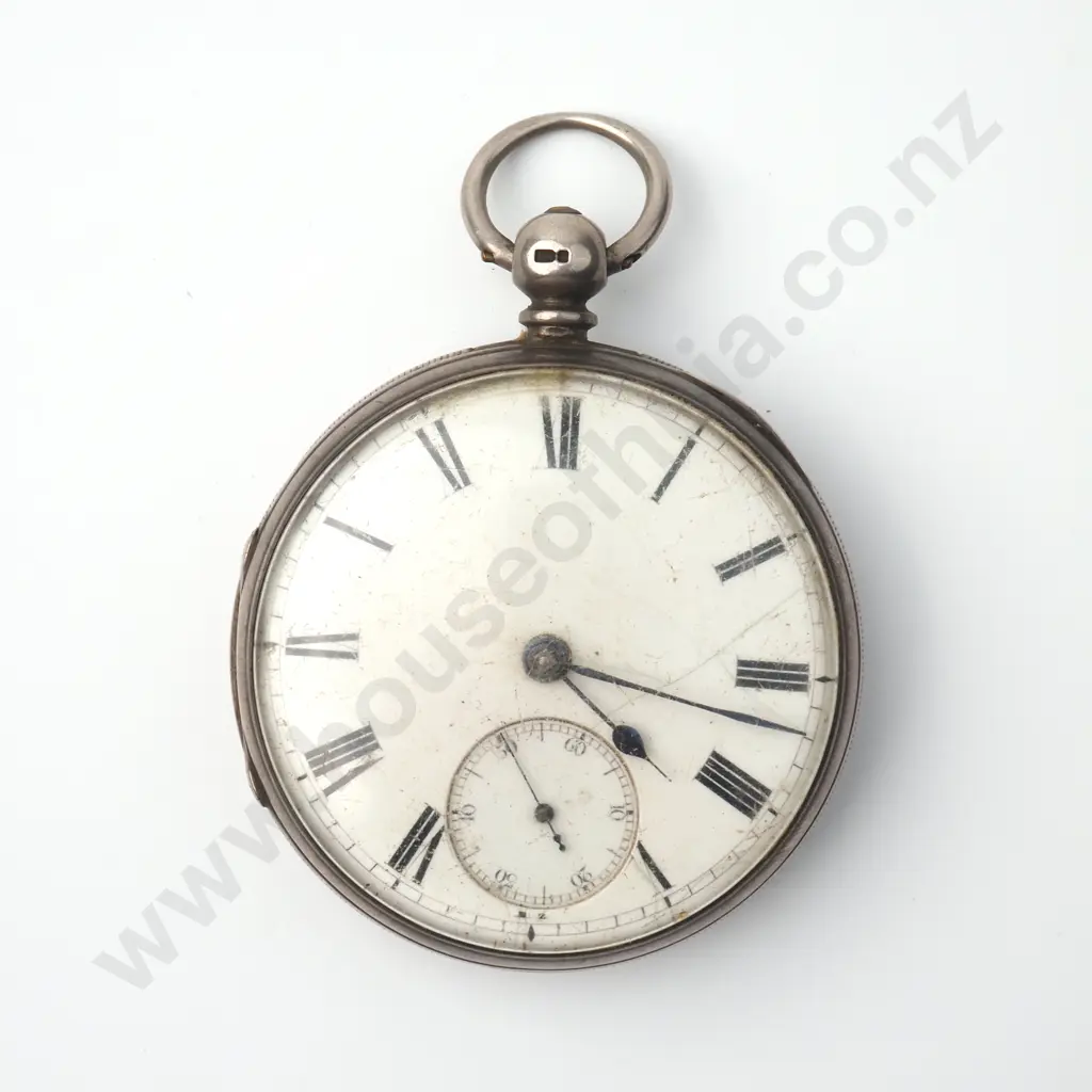 Sterling Silver English Fusee Lever  Pocket Watch Image 1++
