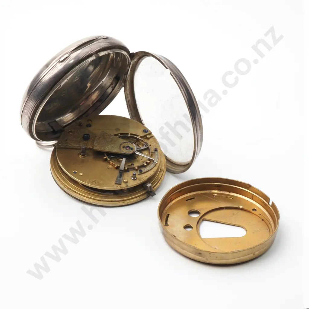 Sterling Silver English Fusee Lever  Pocket Watch Image 1++