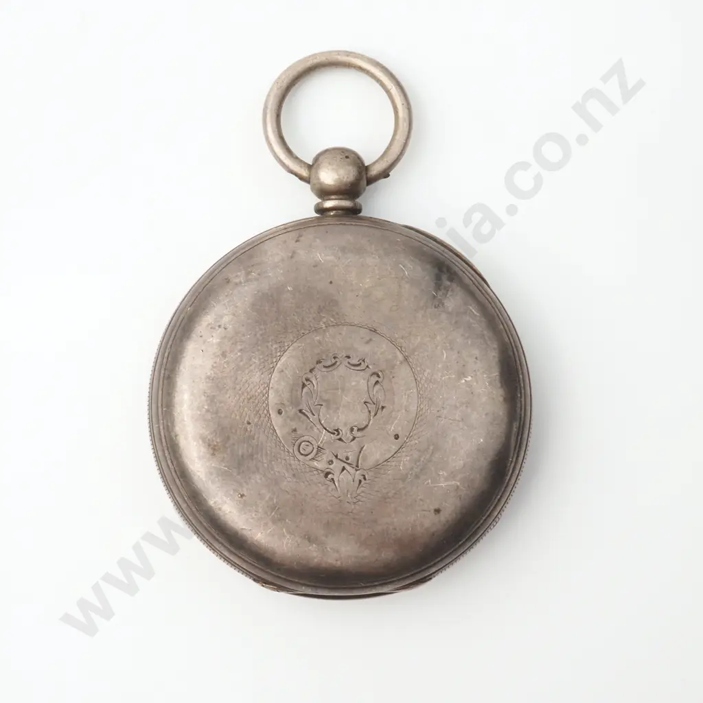 Sterling Silver Half Hunter Pocket Watch. Missing Glass  Image 1++