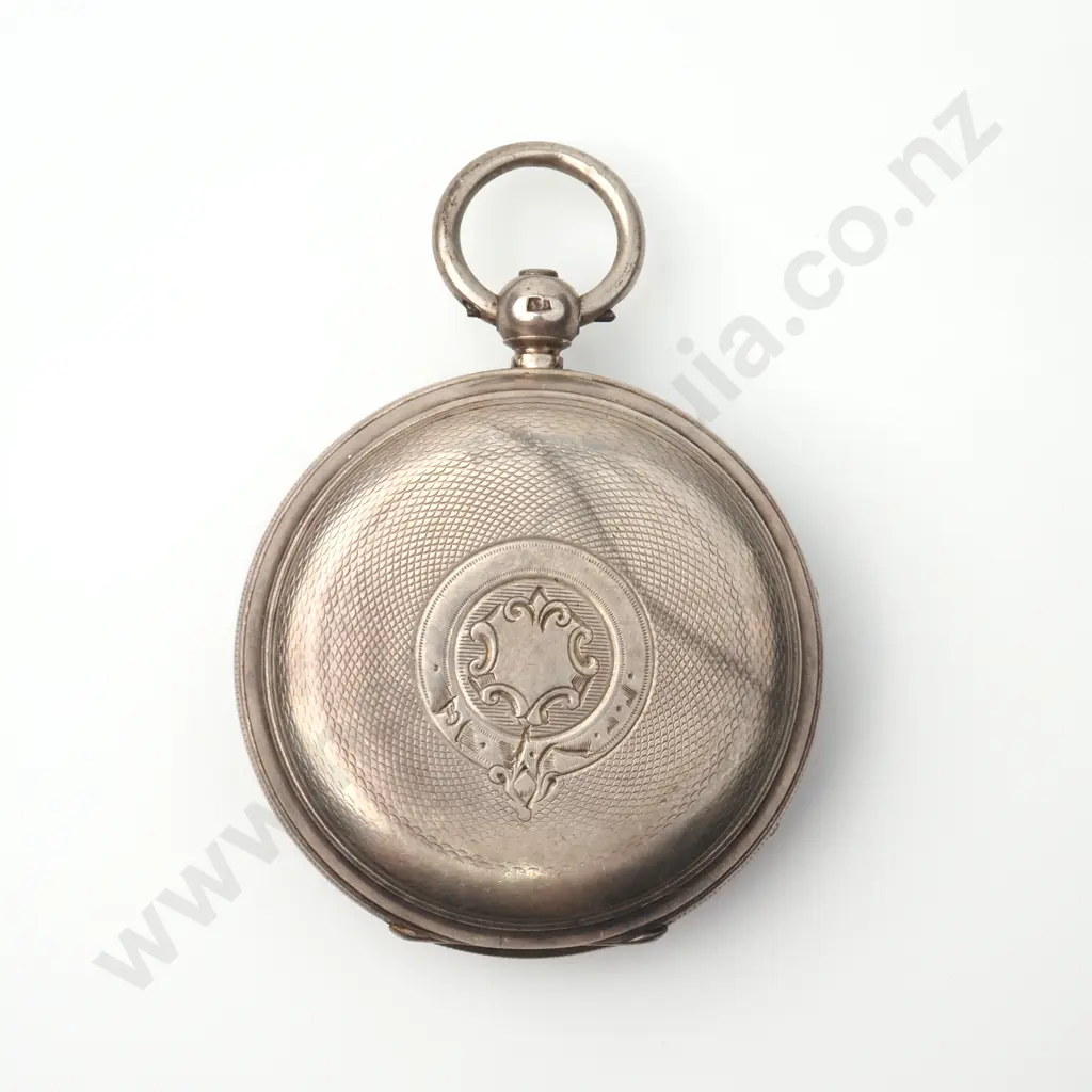 Sterling Silver English Fusee Lever Open Face Pocket Watch Image 1++