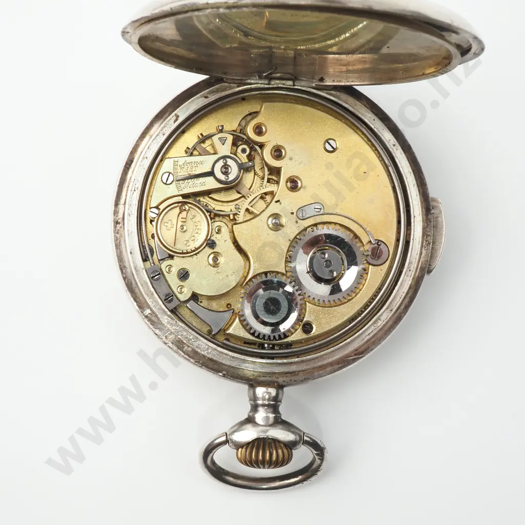Sterling Silver Open Face Minute Repeater Pocket Watch Image 1++