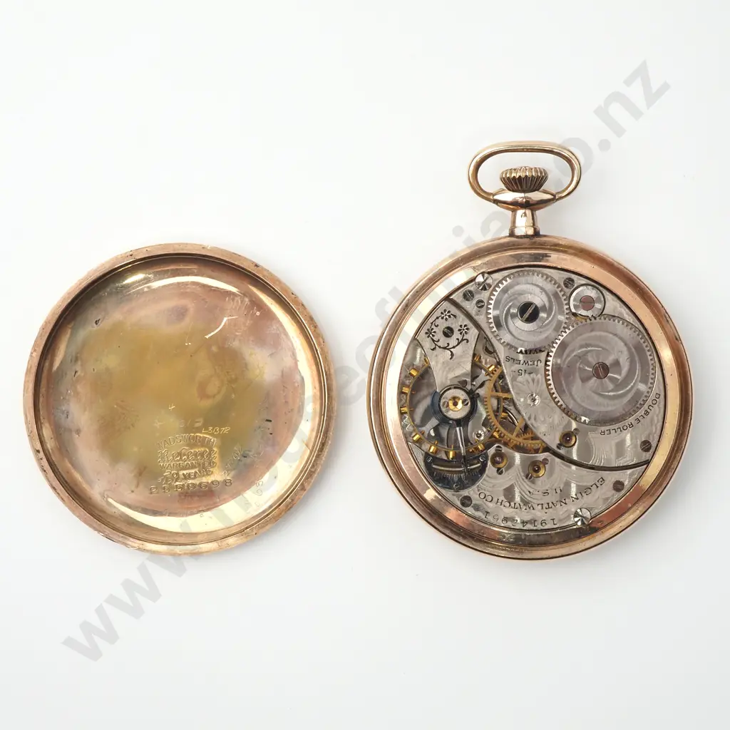 Rolled Gold Elgin Pocket Watch Image 1++