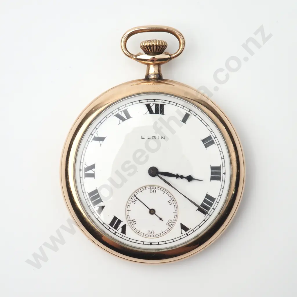 Rolled Gold Elgin Pocket Watch Image 1++