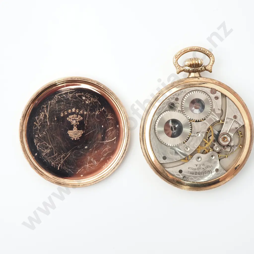 Ornate Waltham Rolled Gold Pocket Watch Image 1++