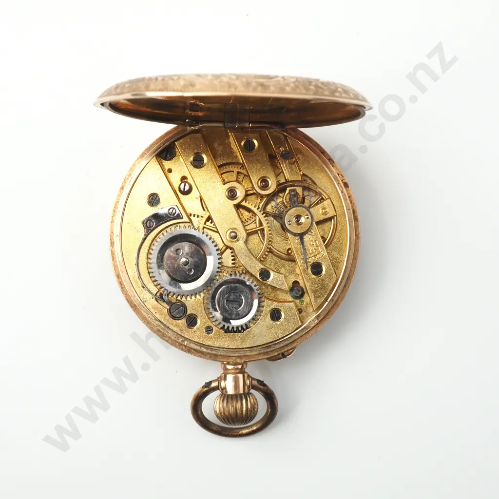 Antique 14ct Gold Pocket Watch in G T Young Case Image 1++