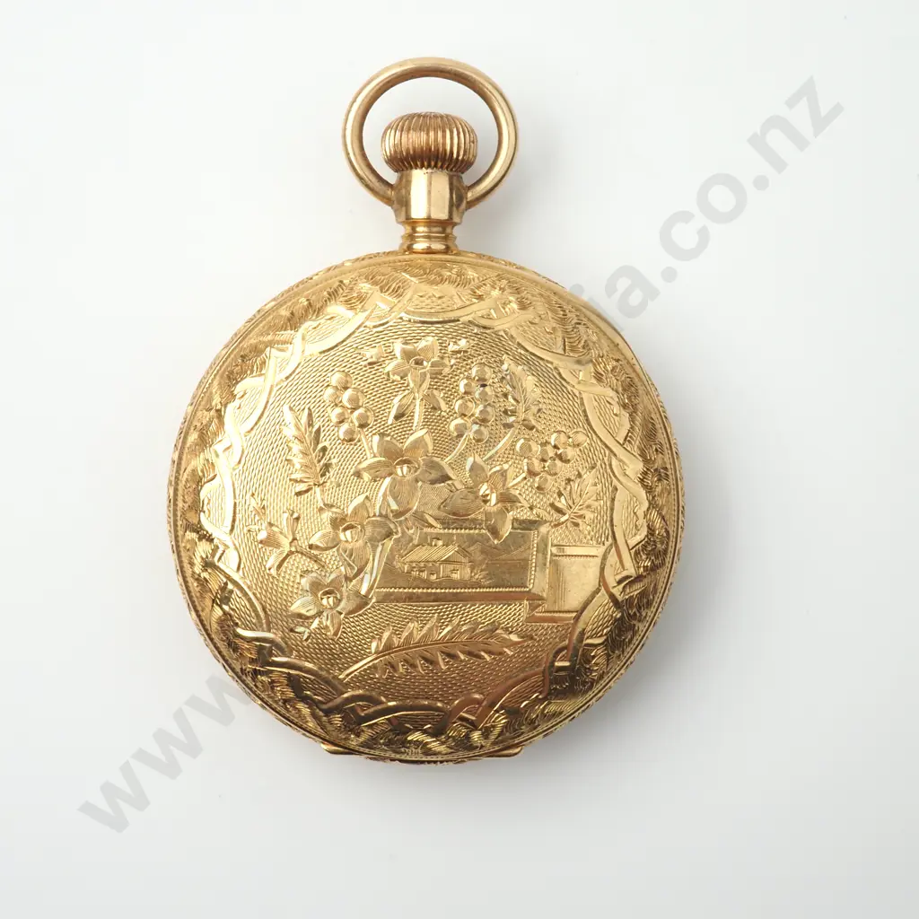 Impressive 18ct Gold Waltham Pocket Watch Image 1++